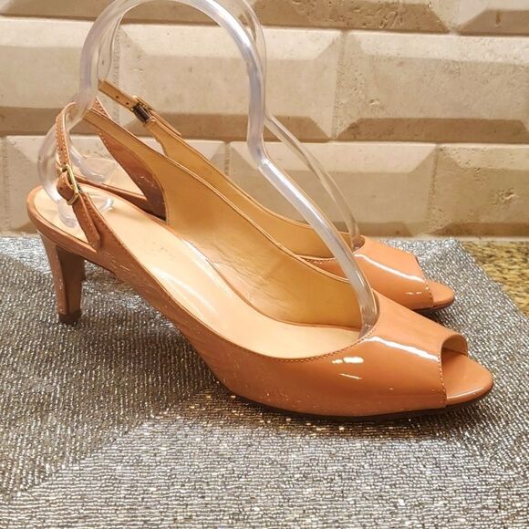 TALBOTS Blush Patent Leather Heels - Size 9 1/2 - Picture 1 of 9